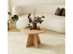 Discount Dmora Mesa de estar Dkluiver, Mesa baixa para café, Suporte para sofá, Prateleira para sala de estar, 60x60h40 cm, Carvalho Castanho