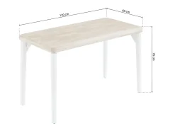 duehome Mesa de estudo Padma Natural claro / Branco