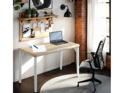 duehome Mesa de estudo Padma Natural claro / Branco