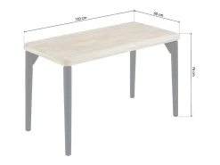 Sale duehome Mesa de estudo Padma Preto / Natural claro