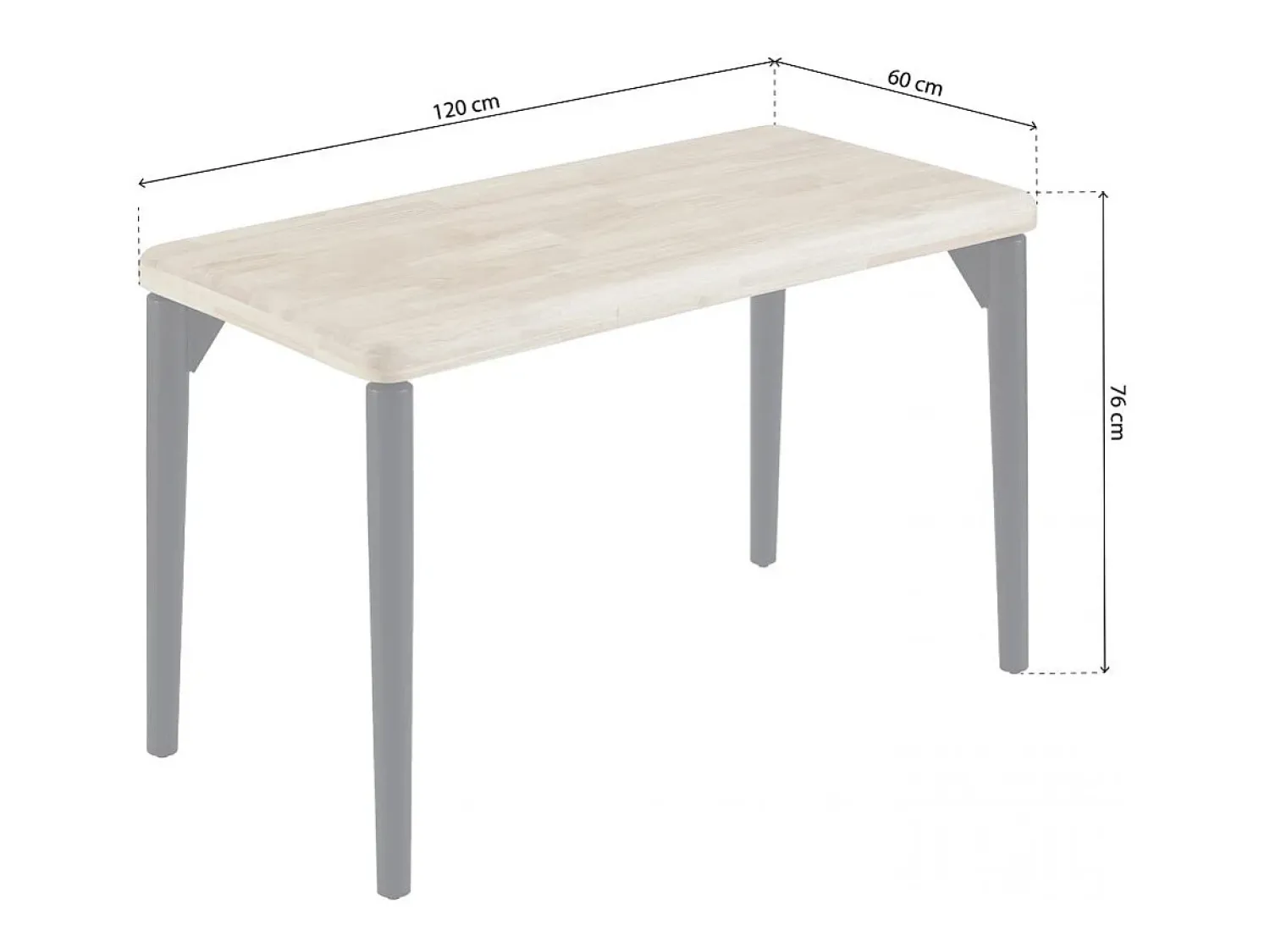 Sale duehome Mesa de estudo Padma Preto / Natural claro