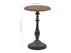Mesa De Apoio*vidaxl Mesa de extremidade madeira de abeto maciça 40x64 cm castanho Natural claro