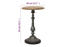 Mesa De Apoio*vidaxl Mesa de extremidade madeira de abeto maciça 40x64 cm castanho Natural claro