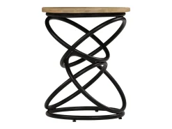 Mesa de extremidade madeira de mangueira maciça 40x50 cm PT158095^ Mesa De Centro