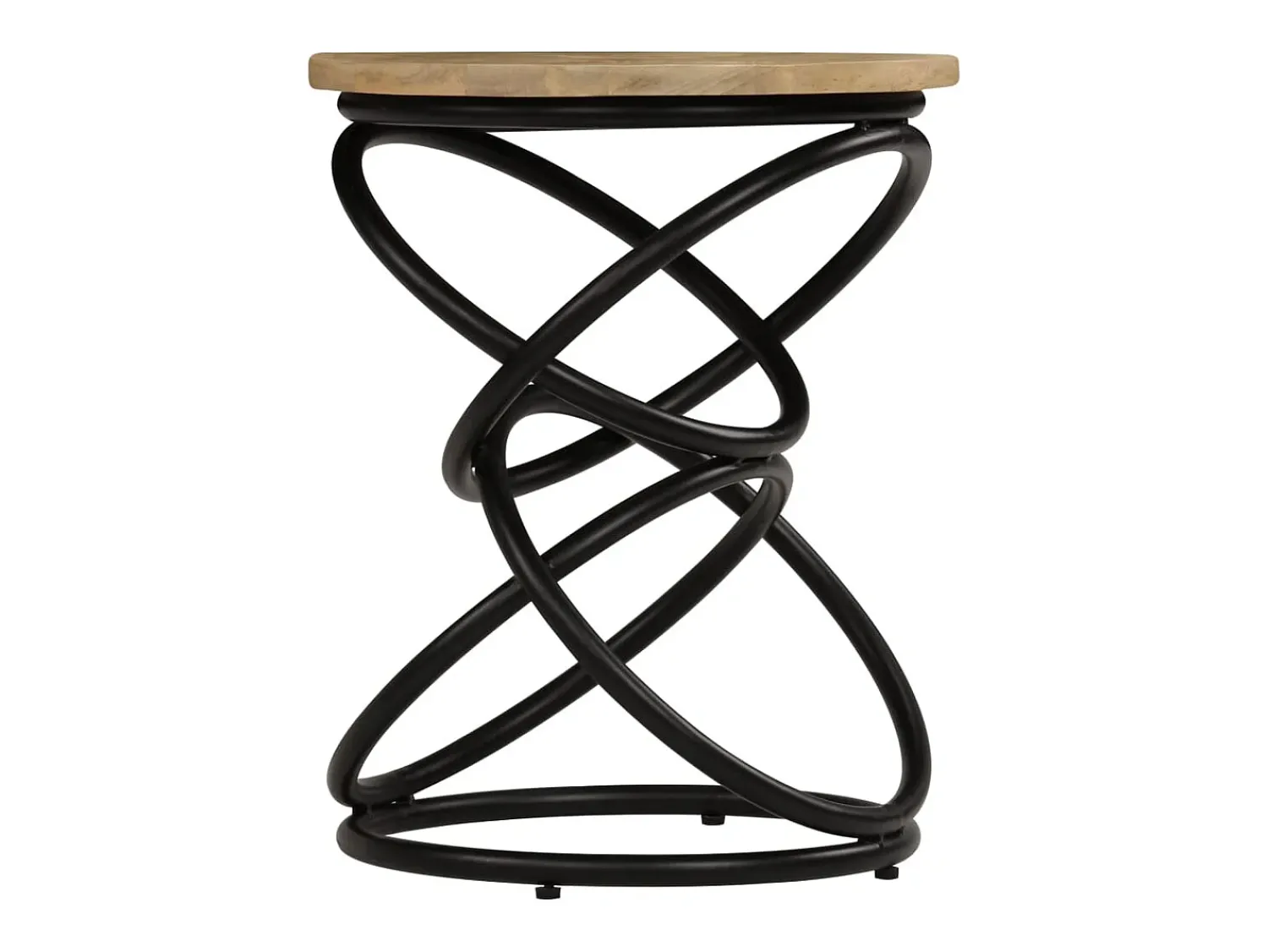 Mesa de extremidade madeira de mangueira maciça 40x50 cm PT158095^ Mesa De Centro