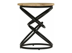 Mesa de extremidade madeira de mangueira maciça 40x50 cm PT158095^ Mesa De Centro