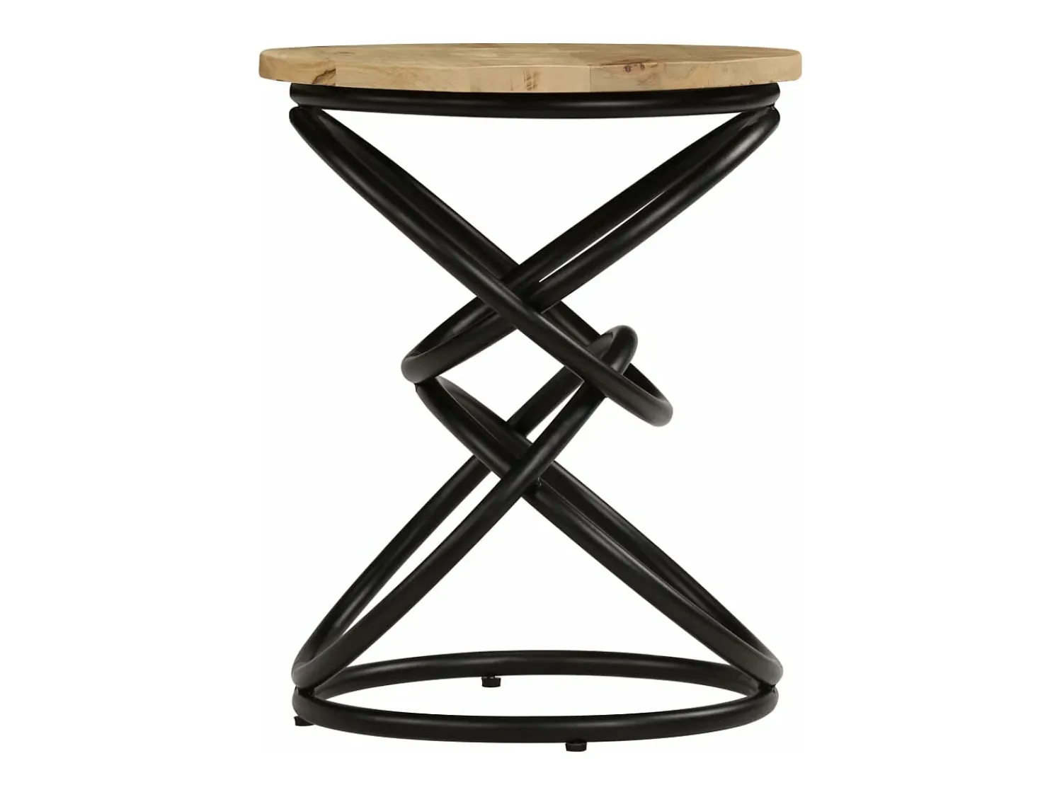 Mesa de extremidade madeira de mangueira maciça 40x50 cm PT158095^ Mesa De Centro