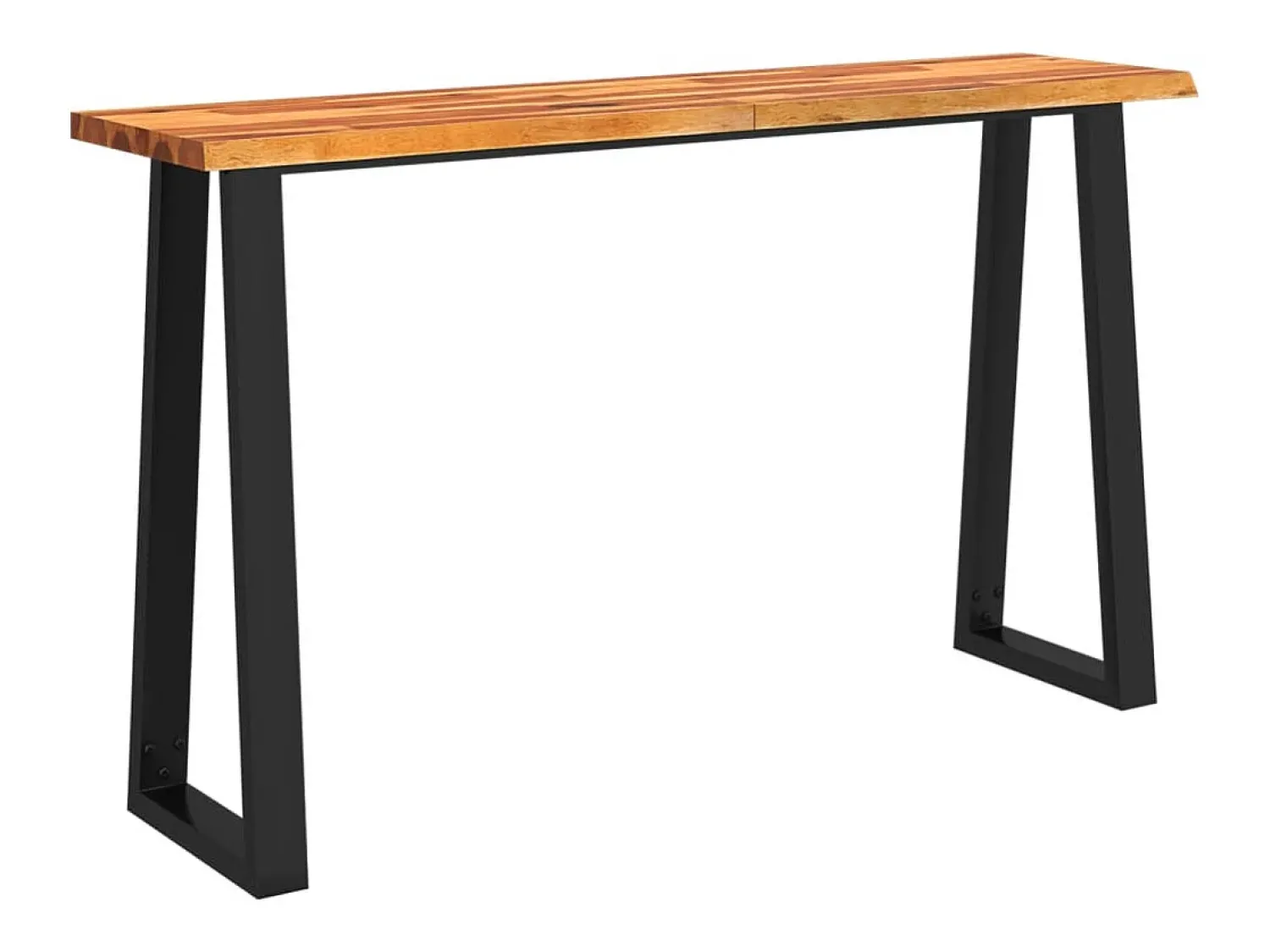 Consola| Mesa de jantar c/ bordas vivas 140x40x80 cm acácia maciça PT535089 Castanho