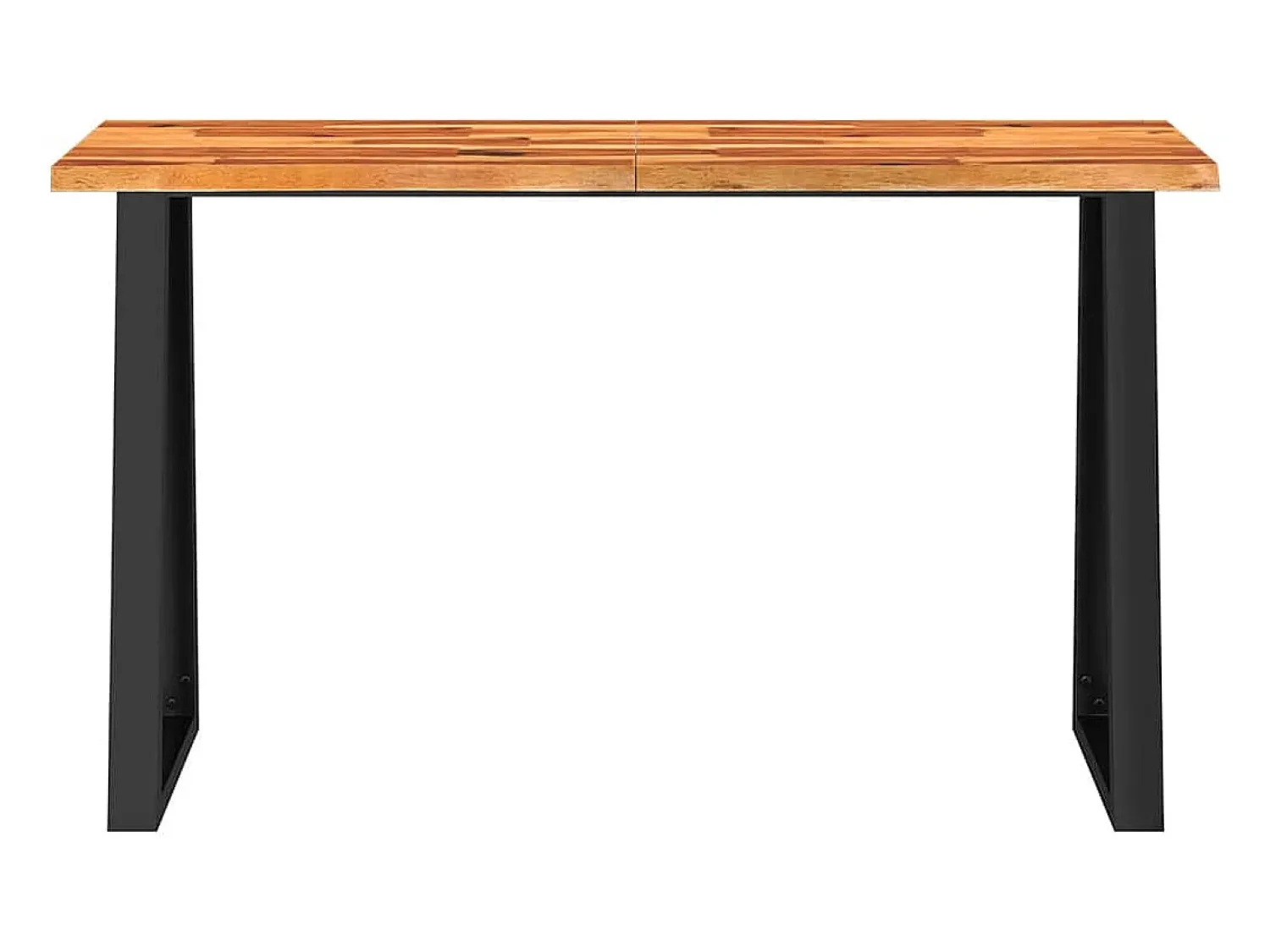 Consola*vidaxl Mesa de jantar c/ bordas vivas 140x40x80 cm acácia maciça Natural claro