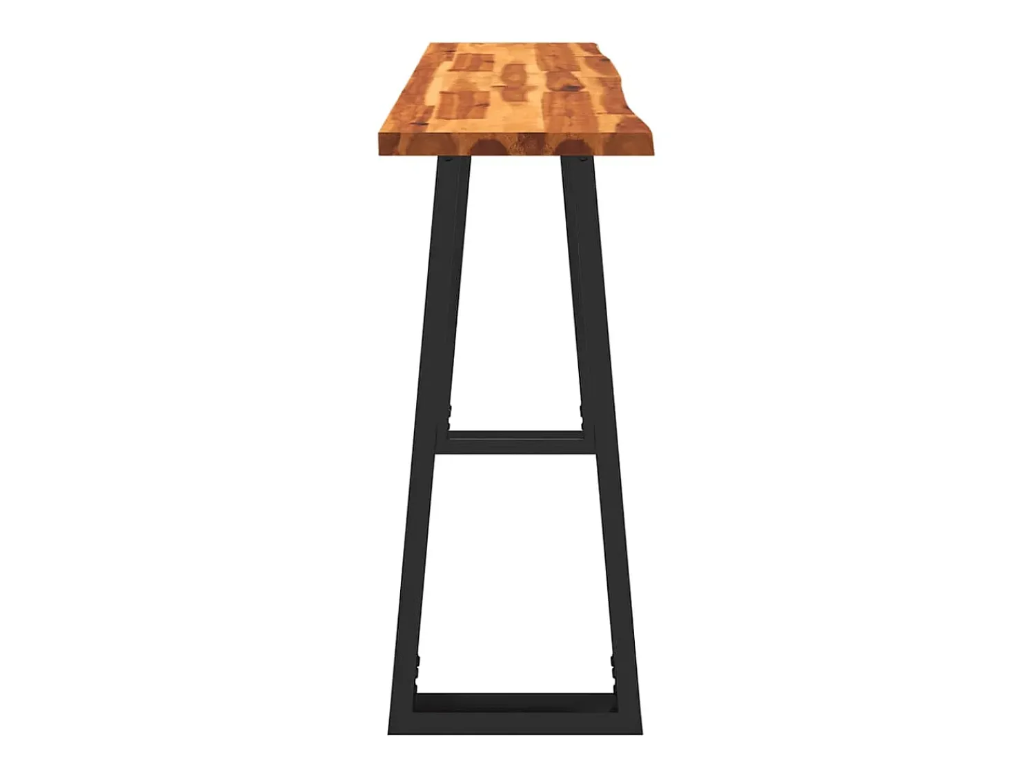 Consola*vidaxl Mesa de jantar c/ bordas vivas 140x40x80 cm acácia maciça Natural claro