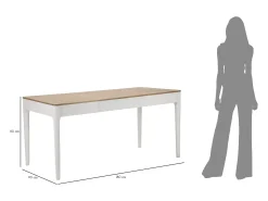 Mesa De Centro| MESA DE JANTAR MATERA 180X90X80 CM Branco