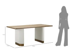 Mesa De Centro| MESA DE JANTAR TOLOSA 180X90X76 CM Branco