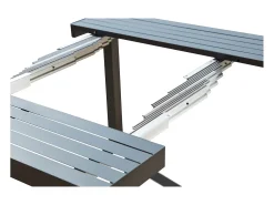 Consola|Concept-Usine Mesa de jardim extensível em alumínio para 2 a 12 pessoas OLAHO - Design moderno e prático Cinzento