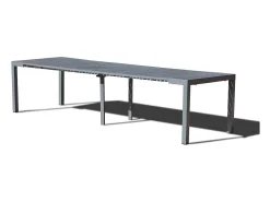 Consola|Concept-Usine Mesa de jardim extensível em alumínio para 2 a 12 pessoas OLAHO - Design moderno e prático Cinzento
