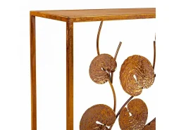 Consola* Mesa de metal para hall de entrada. Dourado