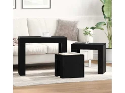 Mesa de Ninho 3 pcs Carvalho 61x30x50 cm^ Mesa De Centro