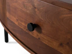 Mesa De Centro*Giner y colomer Mesa de porão com 1 terraço em bosque de acácias Castanho