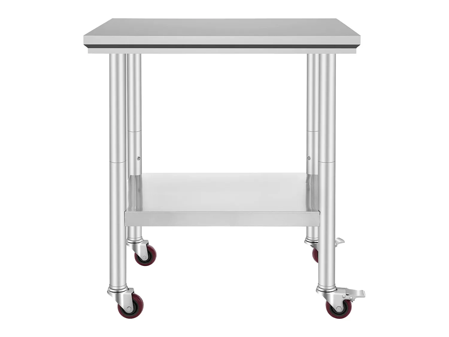 Sale Mesa de Preparação SucceBuy Mesa de Trabalho em Aço Inoxidável 30 x 24 Polegadas, Mesa de Preparação Comercial com 4 Rodízios Prateado