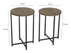 Dmora Mesa de sala de estar Dluperin, Mesa de café, Suporte de revistas para sofá, Prateleira para sala de estar, 70x35h55 cm, Nogueira^ Mesa De Apoio