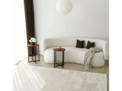 Dmora Mesa de sala de estar Dluperin, Mesa de café, Suporte de revistas para sofá, Prateleira para sala de estar, 70x35h55 cm, Carvalho Castanho