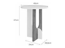 Mesa De Apoio|Dmora Mesa de sala de estar Dpa, Mesa de café baixo, Porta-revistas para sofá, Prateleira de sala de estar, 40x40h47 cm, e Carvalho Branco