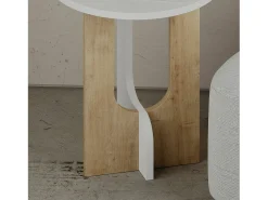 Mesa De Apoio|Dmora Mesa de sala de estar Dpa, Mesa de café baixo, Porta-revistas para sofá, Prateleira de sala de estar, 40x40h47 cm, e Carvalho Branco