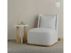 Mesa De Apoio|Dmora Mesa de sala de estar Dpa, Mesa de café baixo, Porta-revistas para sofá, Prateleira de sala de estar, 40x40h47 cm, e Carvalho Branco