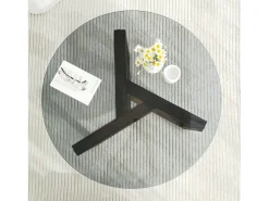 Mesa De Centro|Dmora Mesa de sala de estar Dperalt, mesa baSso de café, porta-revistas para sofá, prateleira para sala de estar, 75x75h40 cm, Tortora Cinzento