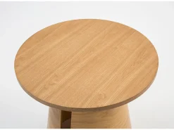 Mesa De Apoio|Teulat Mesa de sala de estar em madeira natural Ø50 h50 cm Natural claro