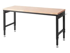 Consola| Mesa de Trabalho Ajustável SucceBuy, com Soquete, Carga Máxima de 1361 kg Natural claro