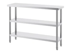 New Mesa de Trabalho Cozinha SucceBuy 35,6x121,9 cm, Mesa de Trabalho de Cozinha Comercial em Aço Inoxidável Prateado