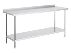 Mesa de Trabalho Cozinha SucceBuy, 61 x 182,9 cm, Mesa de Preparação de Alimentos, para a Preparação na Cozinha, no Restaurante e no Ateliê^ Móvel De Arrumação