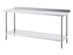 Mesa de Trabalho Cozinha SucceBuy, 61 x 182,9 cm, Mesa de Preparação de Alimentos, para a Preparação na Cozinha, no Restaurante e no Ateliê^ Móvel De Arrumação
