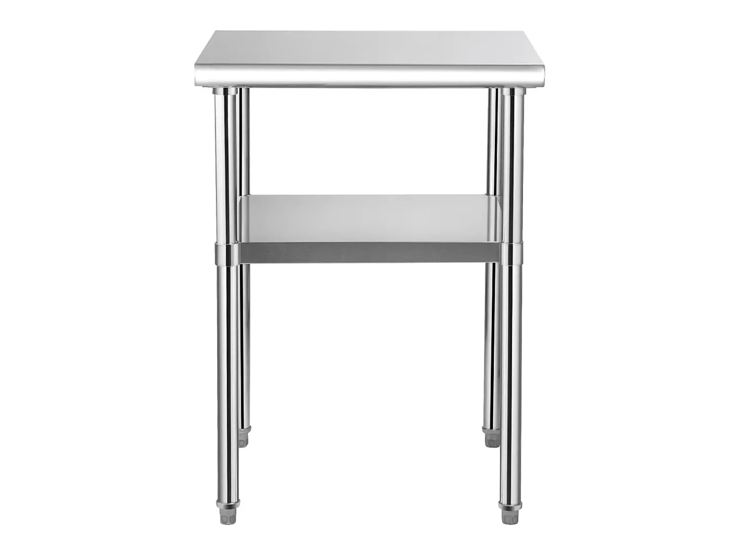 Mesa de Trabalho de Aço Inox SucceBuy, 61 x 61 x 85 cm, Mesa de Preparação de Alimentos Comercial com Rodas^ Móvel De Arrumação