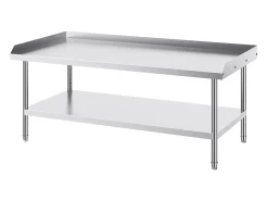 Móvel De Arrumação| Mesa de Trabalho de Cozinha SucceBuy 76x152 cm para Preparação Comercial de Alimentos para Restaurante Prateado
