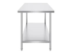 Mesa de Trabalho de Cozinha SucceBuy 76.2x152.4x86.36 cm, Posto de Trabalho Alimentar Comercial^ Móvel De Arrumação