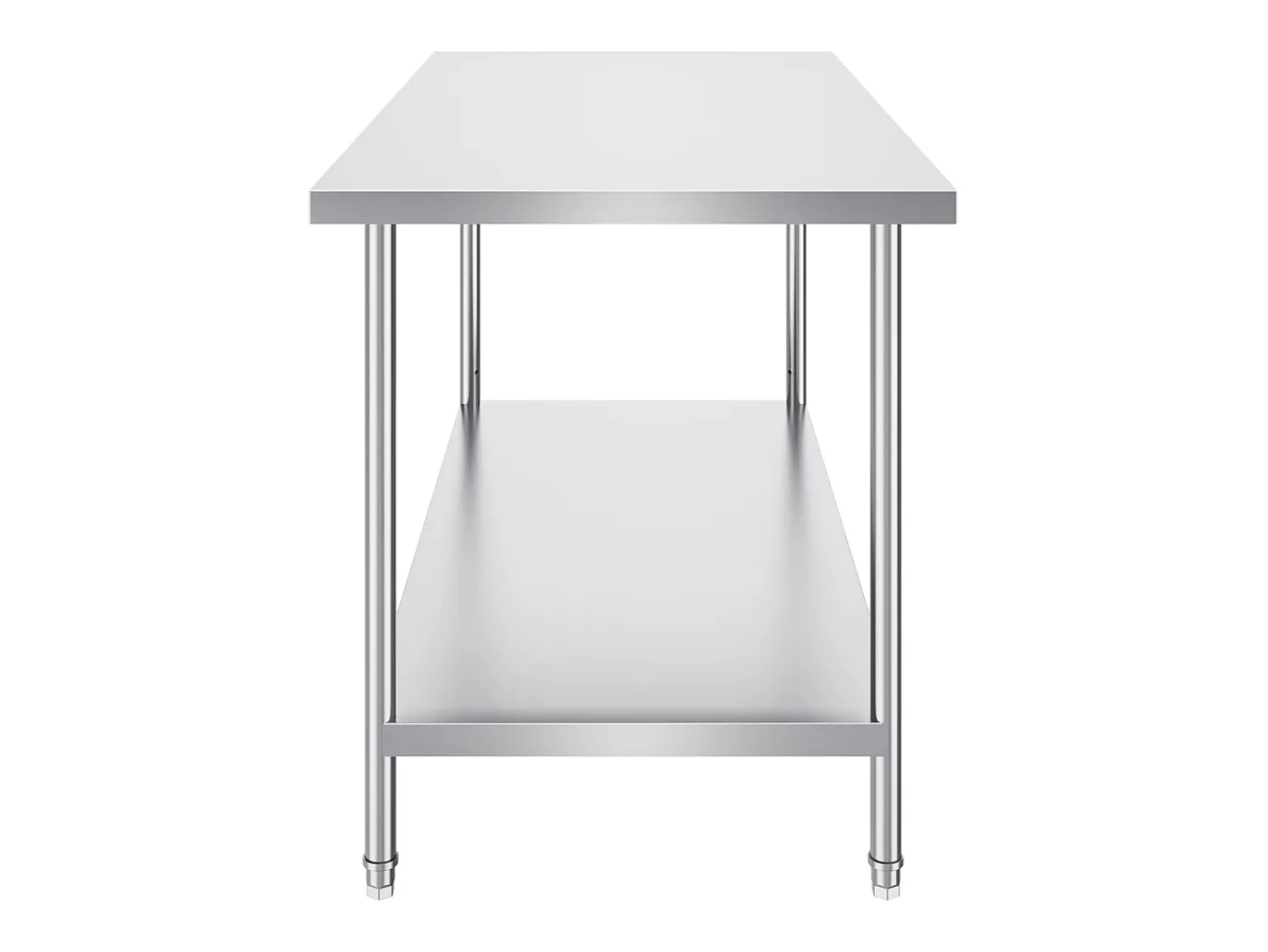 Mesa de Trabalho de Cozinha SucceBuy 76.2x152.4x86.36 cm, Posto de Trabalho Alimentar Comercial^ Móvel De Arrumação