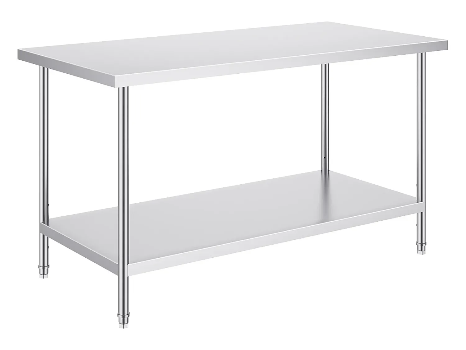 Mesa de Trabalho de Cozinha SucceBuy 76.2x152.4x86.36 cm, Posto de Trabalho Alimentar Comercial^ Móvel De Arrumação