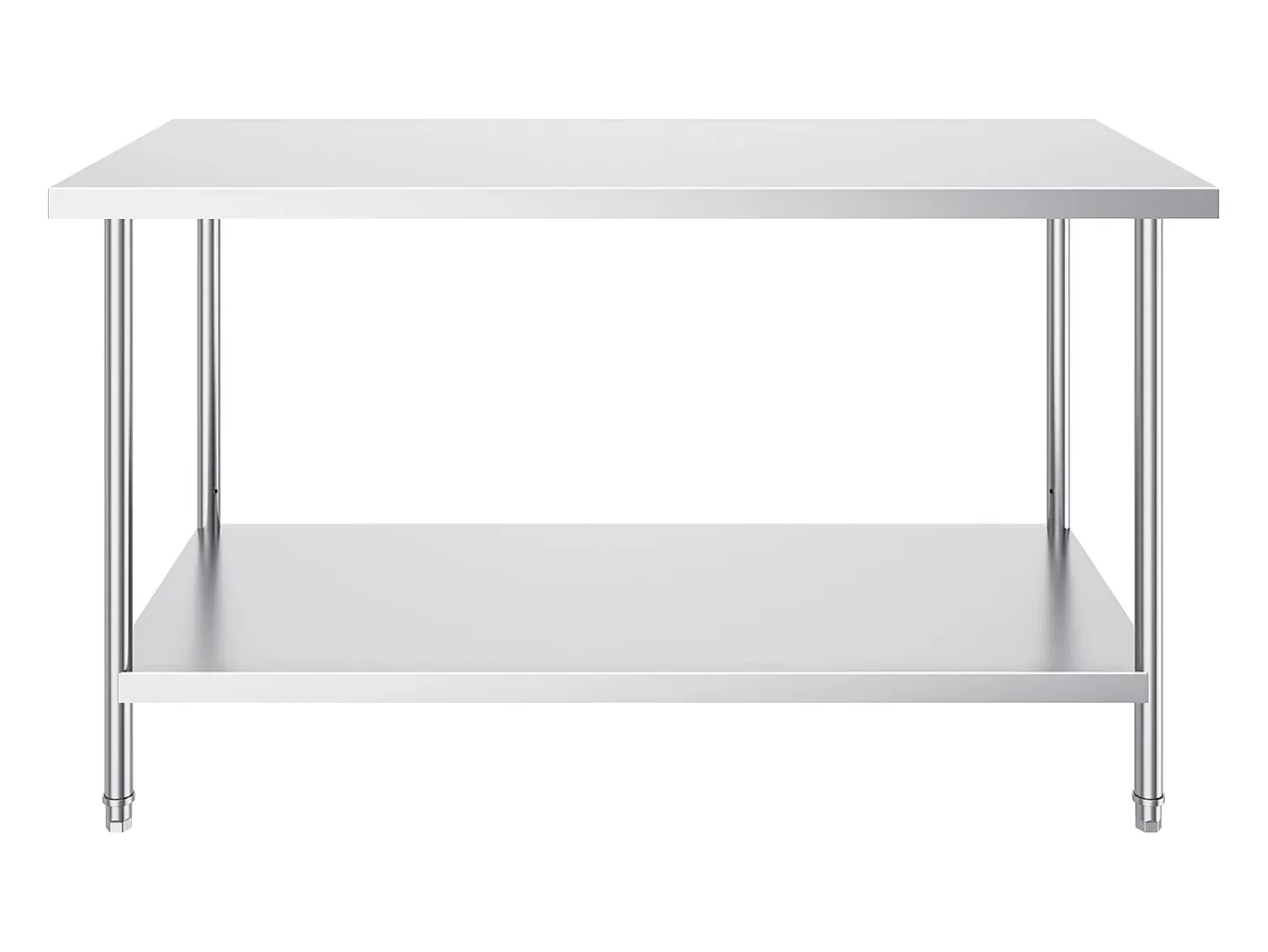 Mesa de Trabalho de Cozinha SucceBuy 76.2x152.4x86.36 cm, Posto de Trabalho Alimentar Comercial^ Móvel De Arrumação