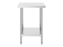 Móvel De Arrumação| Mesa de Trabalho de Cozinha SucceBuy 60.96x60.96x86.36 cm, Posto de Trabalho Alimentar Comercial Prateado