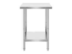 Móvel De Arrumação| Mesa de Trabalho de Cozinha SucceBuy 60.96x60.96x86.36 cm, Posto de Trabalho Alimentar Comercial Prateado