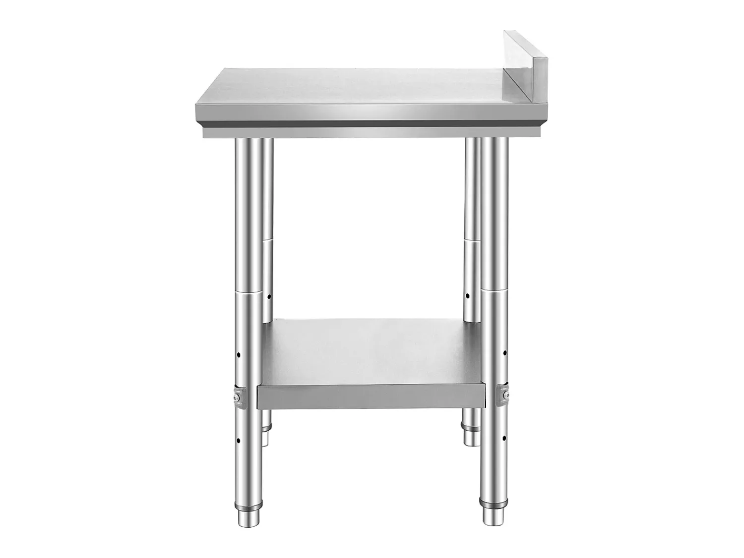Clearance Mesa de Trabalho de Cozinha em Aço Inoxidável SucceBuy, Mesa de Preparação de Alimentos 60.96x60.96 cm Prateado