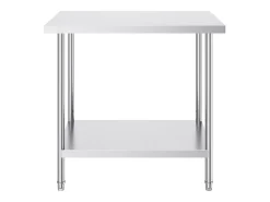 Mesa de Trabalho de Cozinha SucceBuy 60.96x91.44x86.36 cm, Mesa de Preparação de Trabalho em Aço Inoxidável^ Móvel De Arrumação