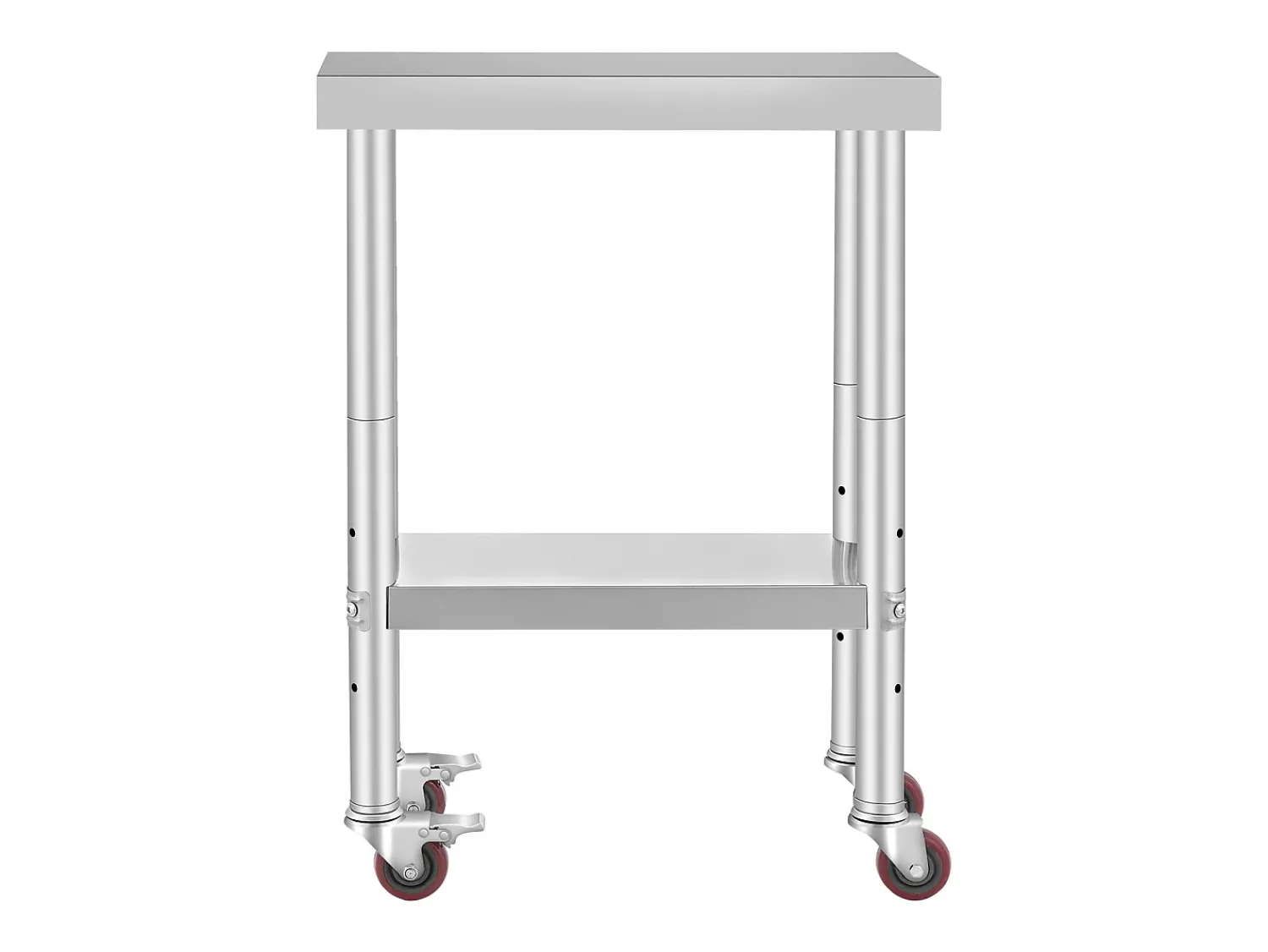Móvel De Arrumação* Mesa de Trabalho de Cozinha SucceBuy 30.48x60.96 cm | Mesa de Preparação Comercial com 4 Rodas Prateado