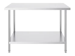 Mesa de Trabalho de Preparação em Aço Inoxidável SucceBuy, 762 x 1219 x 864 mm, Estação de Trabalho Comercial para Alimentos^ Móvel De Arrumação
