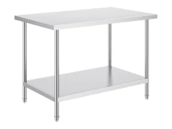 Mesa de Trabalho de Preparação em Aço Inoxidável SucceBuy, 762 x 1219 x 864 mm, Estação de Trabalho Comercial para Alimentos^ Móvel De Arrumação