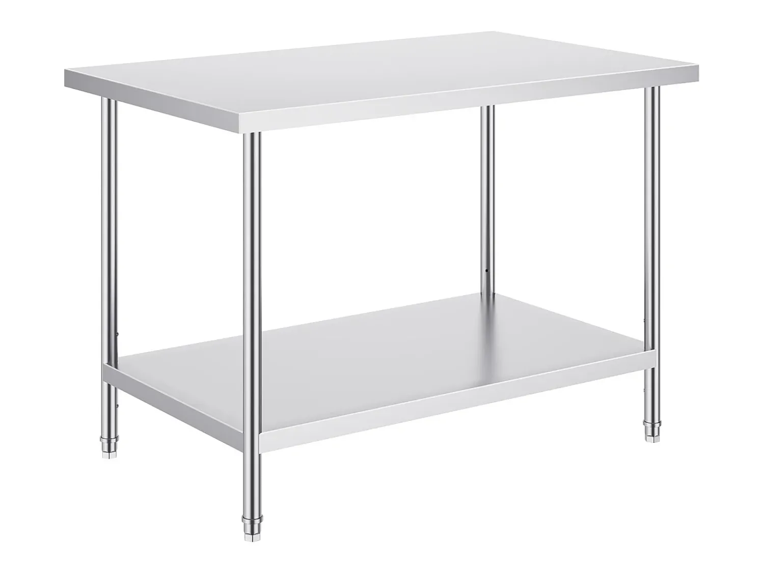 Mesa de Trabalho de Preparação em Aço Inoxidável SucceBuy, 762 x 1219 x 864 mm, Estação de Trabalho Comercial para Alimentos^ Móvel De Arrumação