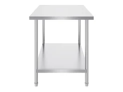 Mesa de Trabalho de Preparação em Aço Inoxidável SucceBuy, 762 x 1219 x 864 mm, Estação de Trabalho Comercial para Alimentos^ Móvel De Arrumação