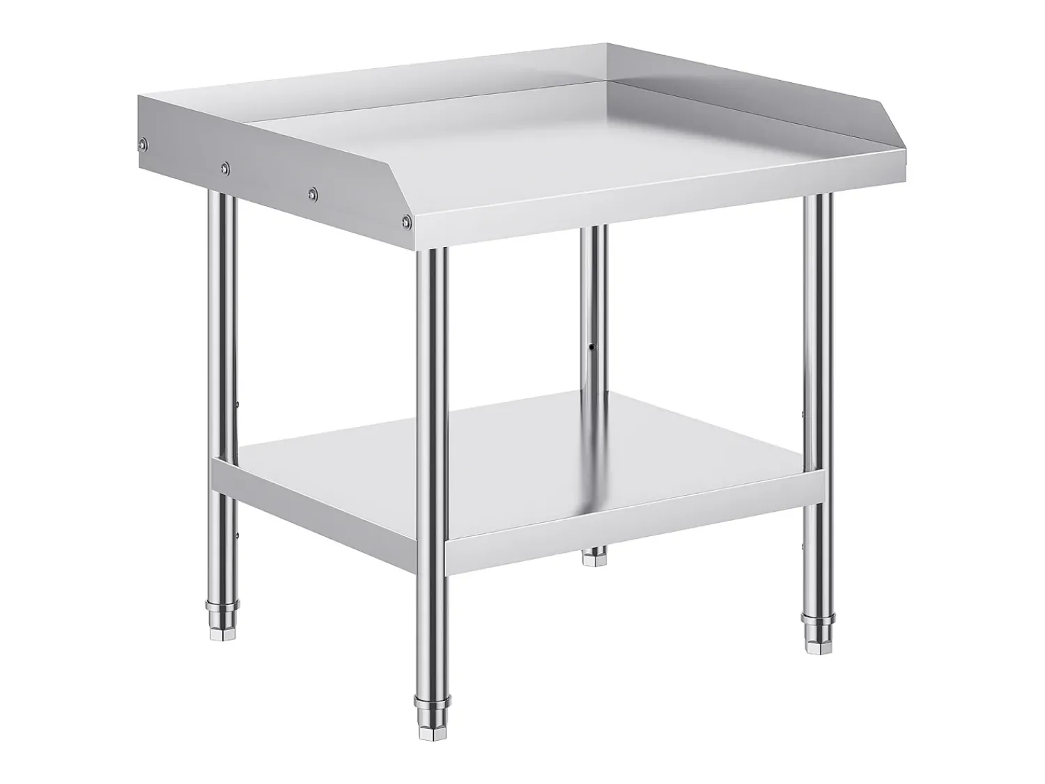 Móvel De Arrumação* Mesa de Trabalho em Aço Inoxidável SucceBuy, 610 x 711 x 660 mm, Mesa de Preparação de Alimentos Comercial para Restaurante Prateado