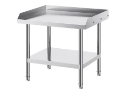 Móvel De Arrumação* Mesa de Trabalho em Aço Inoxidável SucceBuy, 610 x 711 x 660 mm, Mesa de Preparação de Alimentos Comercial para Restaurante Prateado